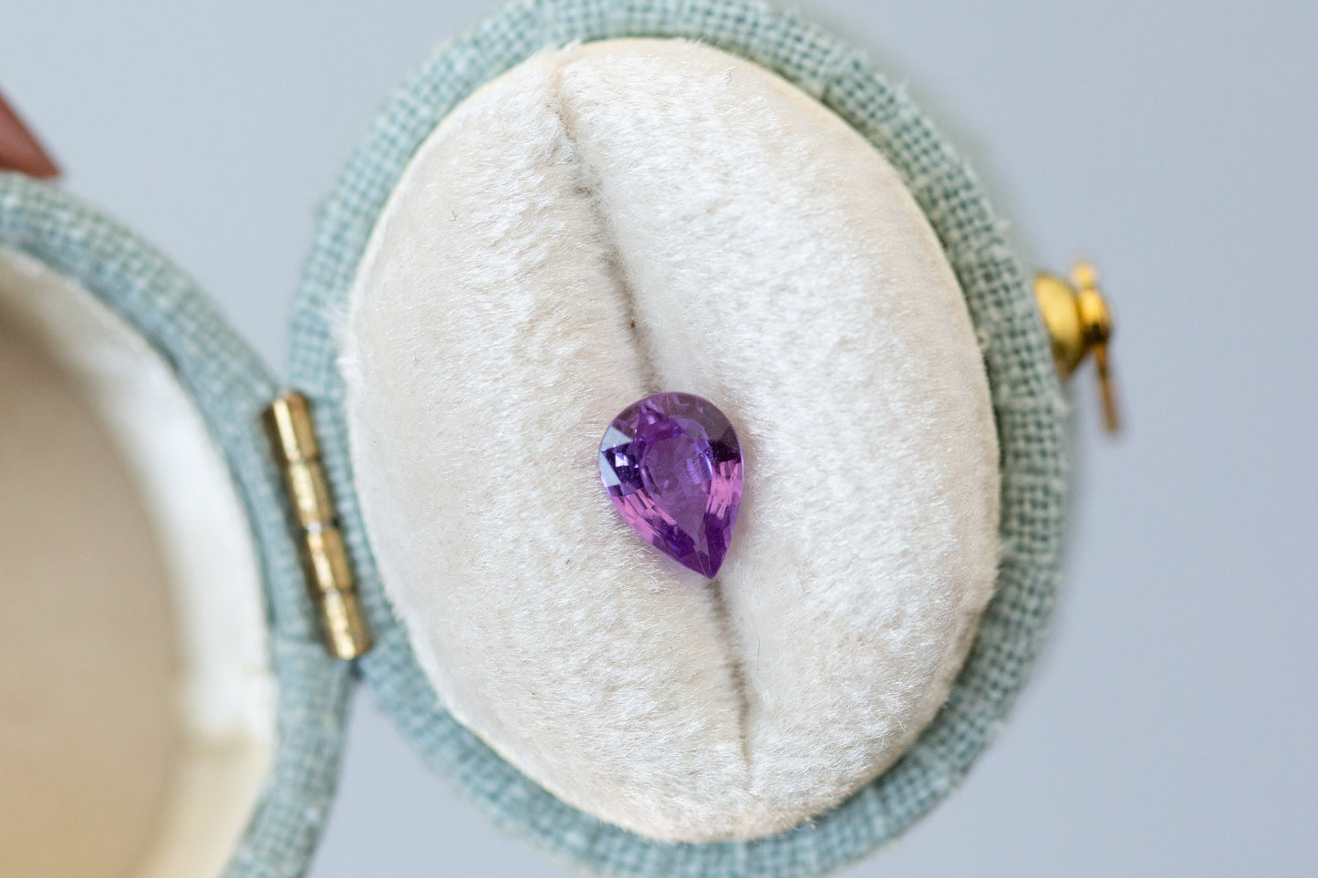 0.78ct Pear Purple Sapphire