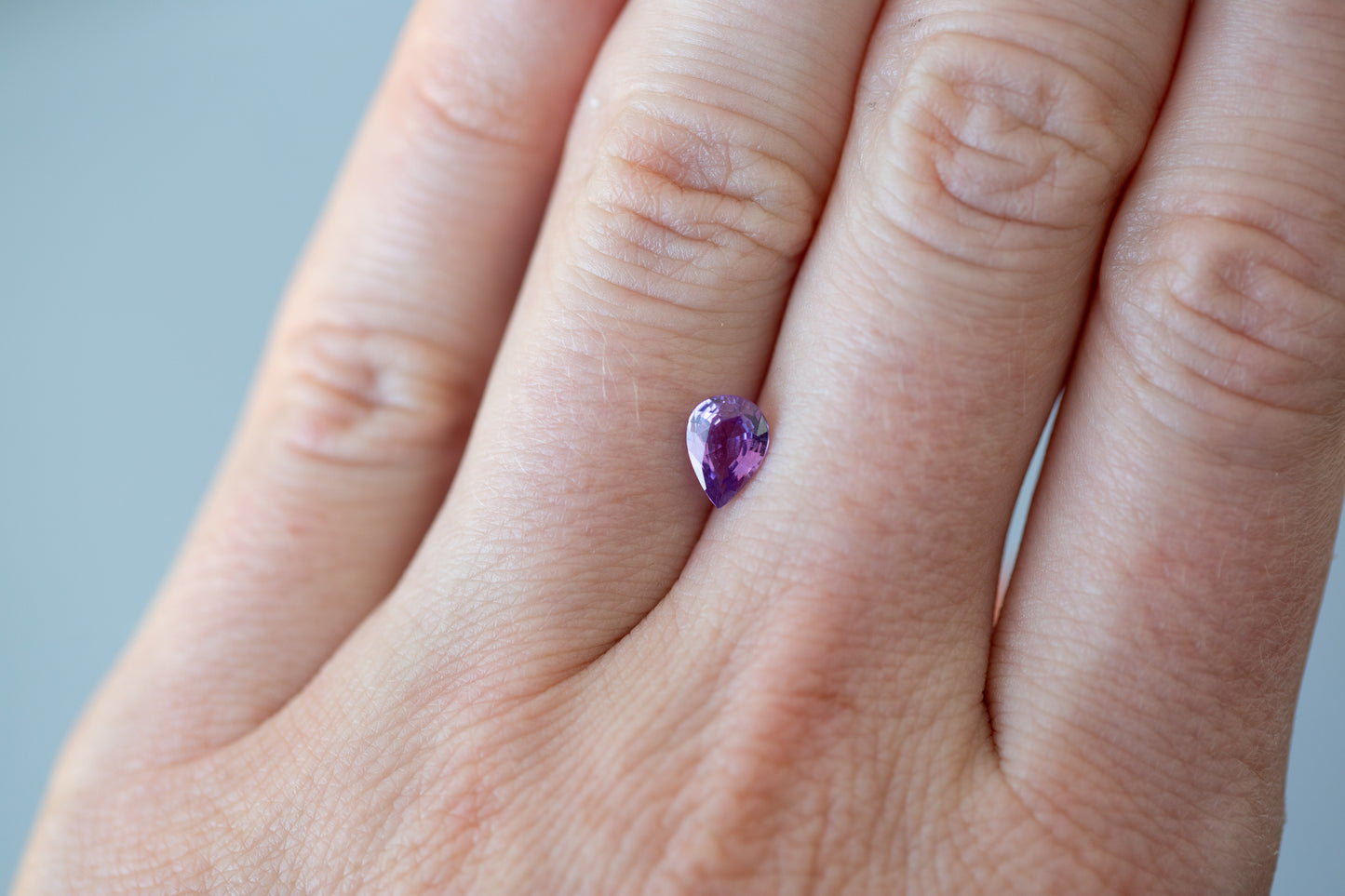 0.78ct Pear Purple Sapphire