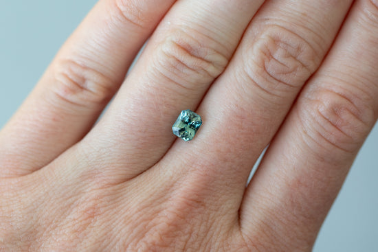 1.57ct Radiant Aqua Green Sapphire