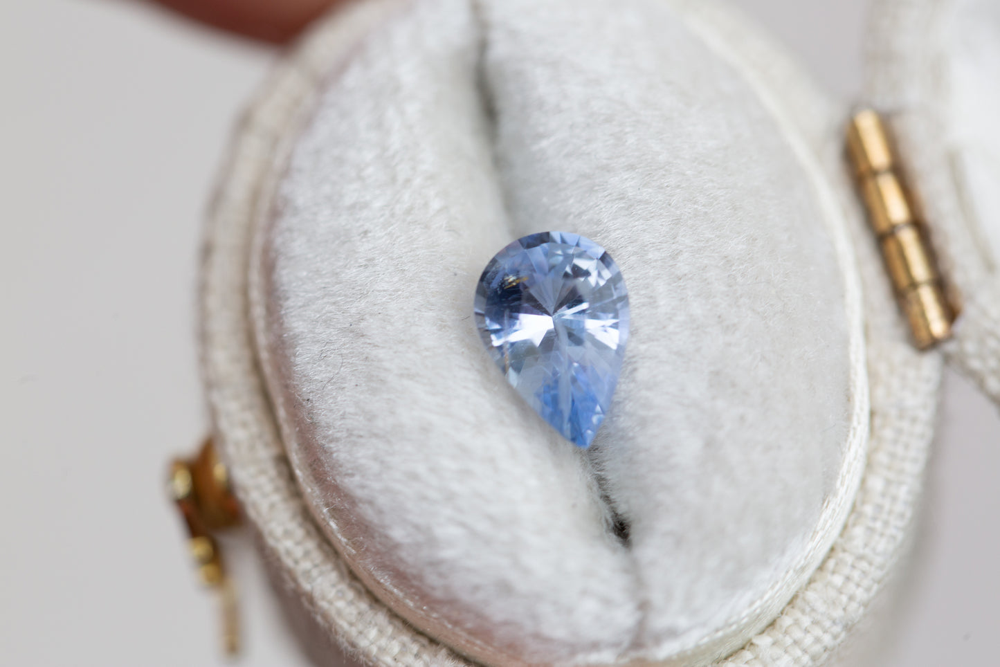 1.22ct pear light blue sapphire