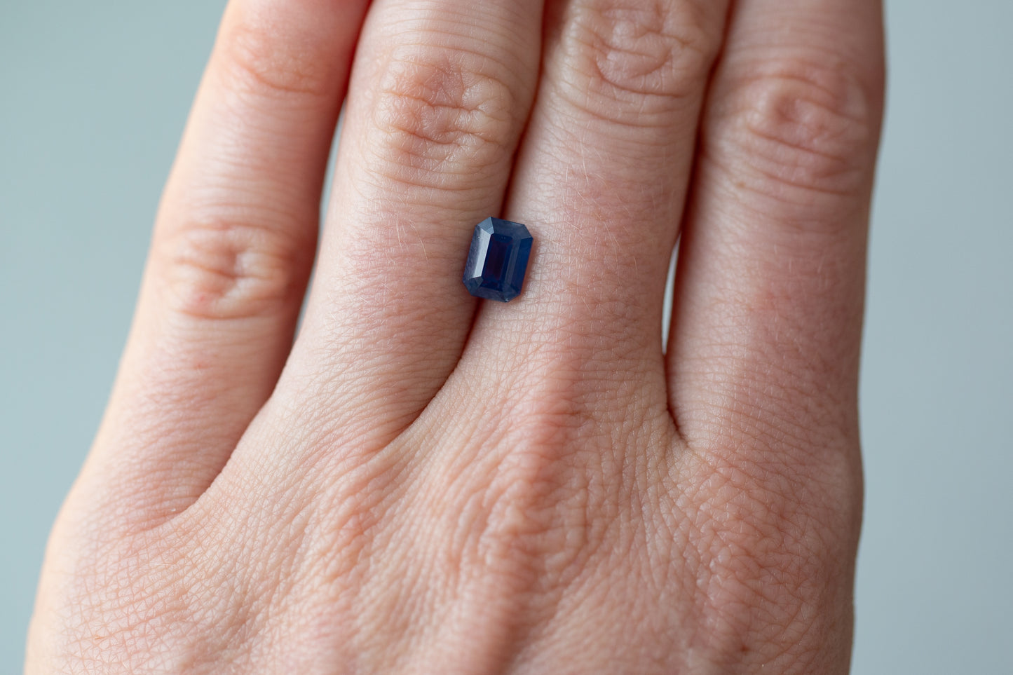 2.05ct Radiant Purplish Blue Sapphire