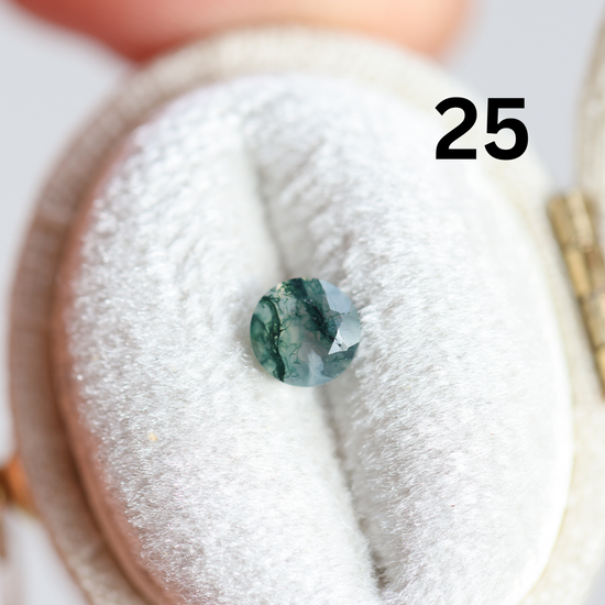 RESTOCKED! Briar rose three stone with moss agate