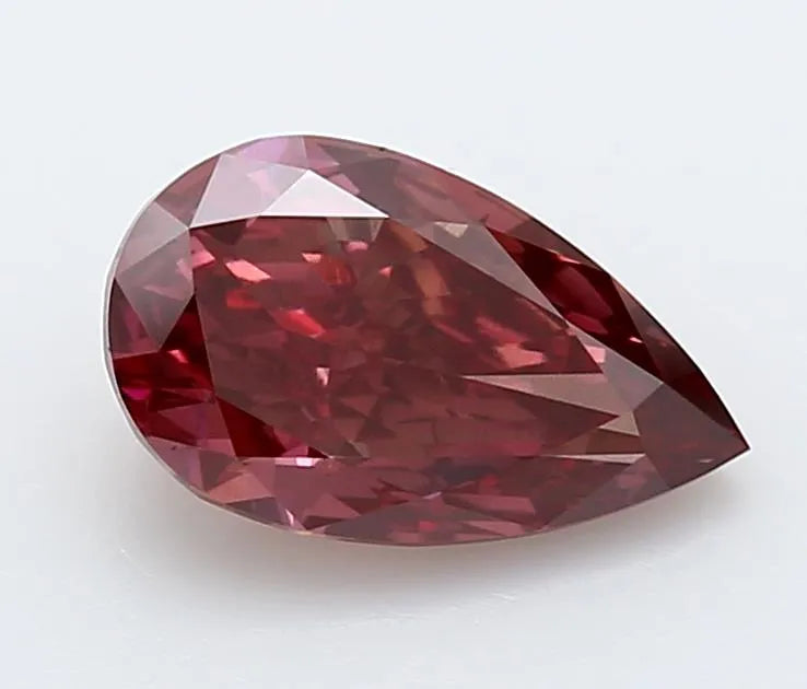 2.01ct Pear Lab Grown Diamond (Colour Fancy Vivid Brownish Pink, Clarity VS1, IGI Certified)