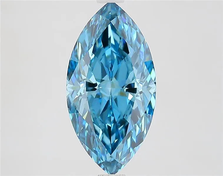2.52ct Marquise Lab Grown Diamond (Colour Fancy Vivid Blue, Clarity VVS2, IGI Certified)