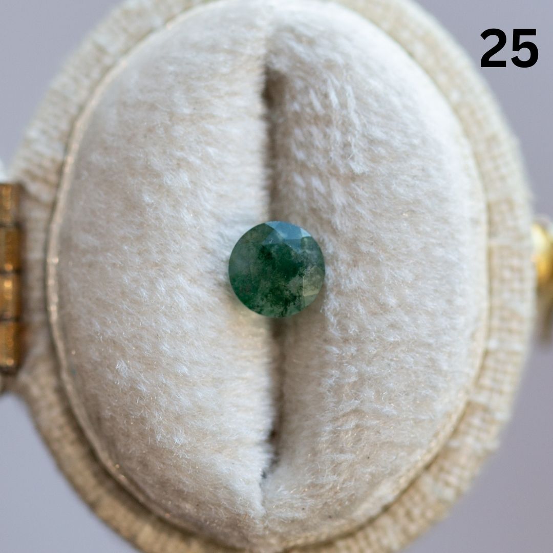 RESTOCKED! Briar rose three stone with moss agate