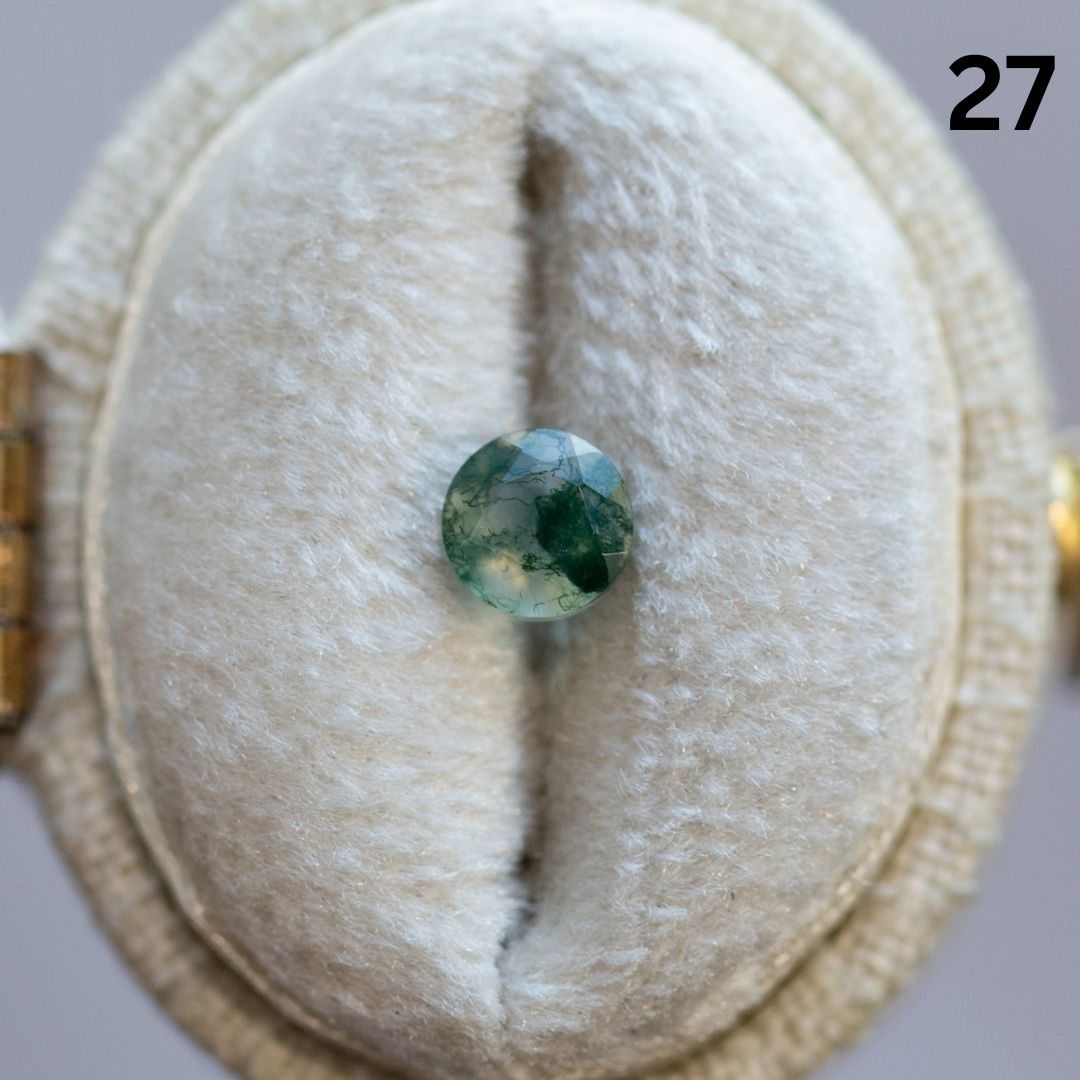 RESTOCKED! Briar rose three stone with moss agate