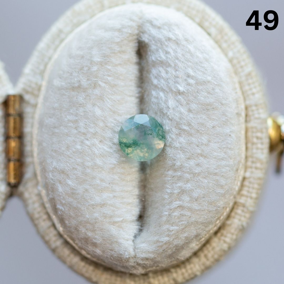 RESTOCKED! Briar rose three stone with moss agate