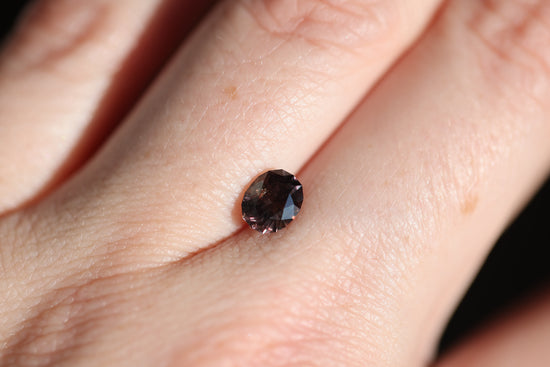 1.14ct oval brown mauve orange sapphire -From Earths Treasury