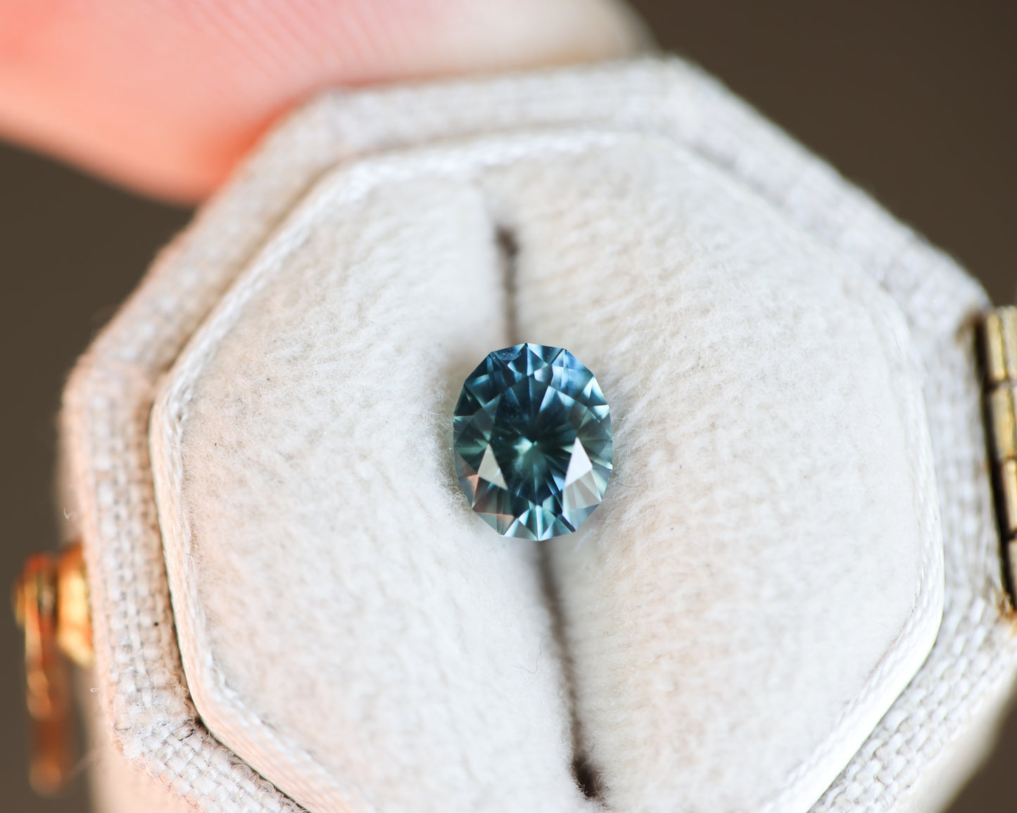1.05ct oval teal blue sapphire -From Earths Treasury