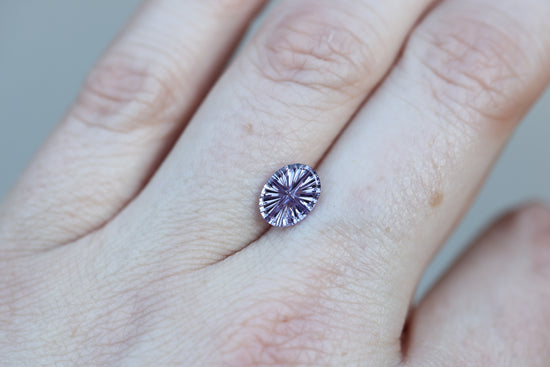 1.36ct oval purple sapphire, Starbrite cut by John Dyer