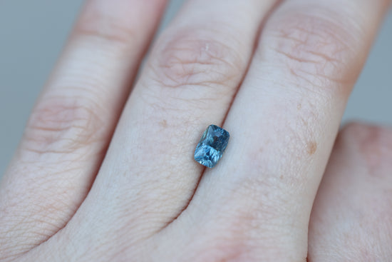 1.37ct cushion blue teal sapphire, Starbrite cut by John Dyer