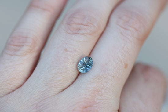 1.57ct oval blue sapphire, Starbrite cut by John Dyer