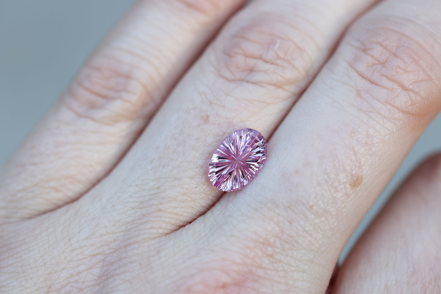 2.13ct oval pink sapphire, Starbrite cut by John Dyer