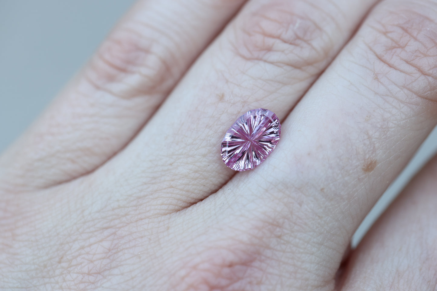 2.13ct oval pink sapphire, Starbrite cut by John Dyer