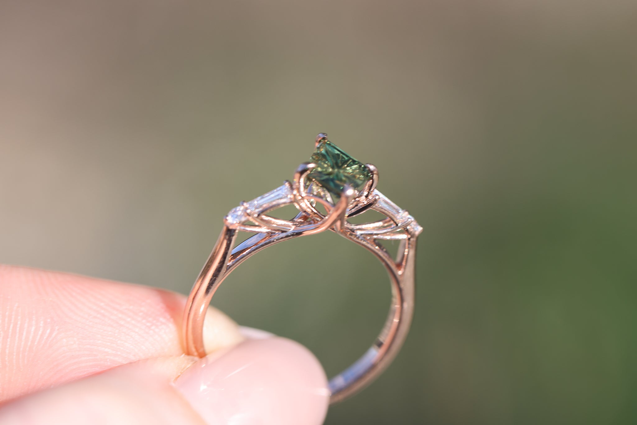 Maeve with kite cut Starbrite sapphire – Oore Jewelry