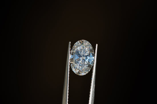 2.1ct oval lab diamond, E/VS1