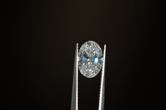 2.1ct oval lab diamond, E/VS1