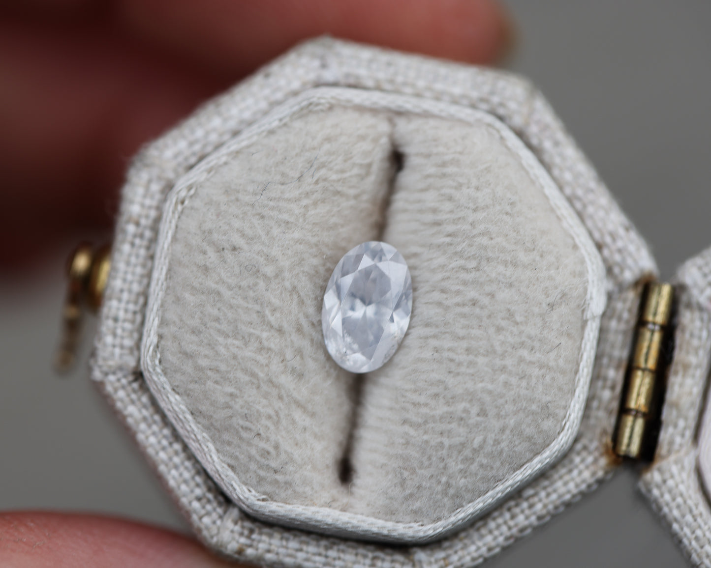.83ct oval opaque white diamond