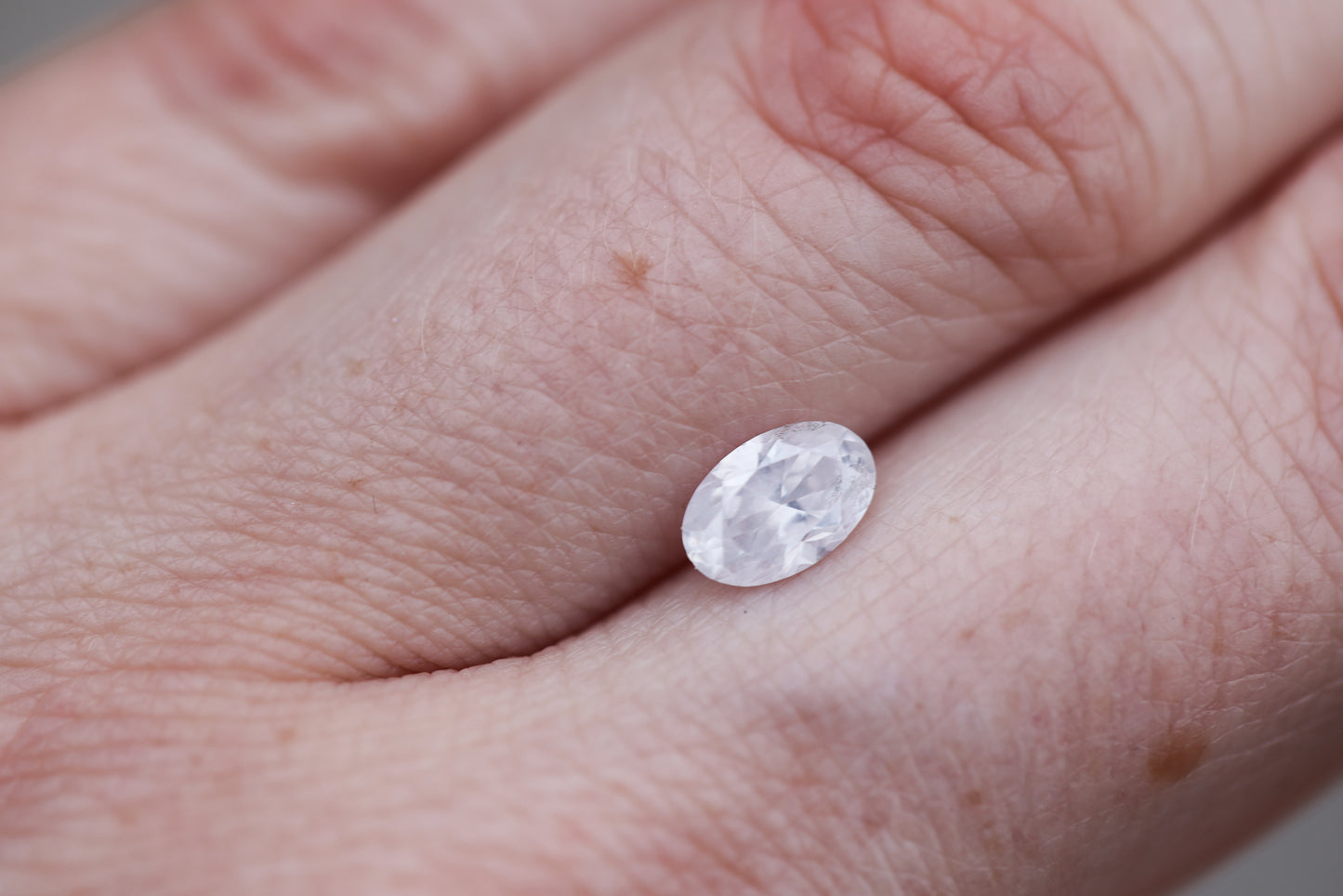 .83ct oval opaque white diamond