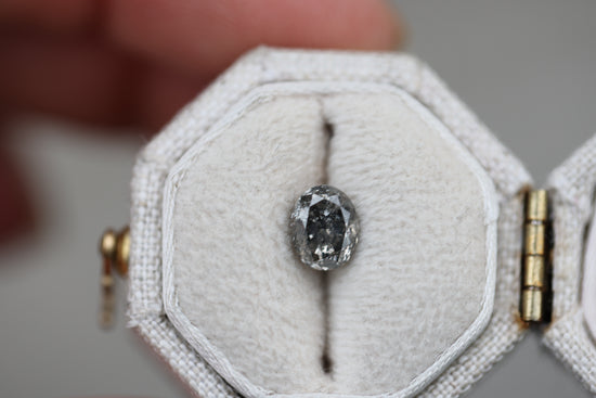 Load image into Gallery viewer, .9ct oval salt and pepper diamond
