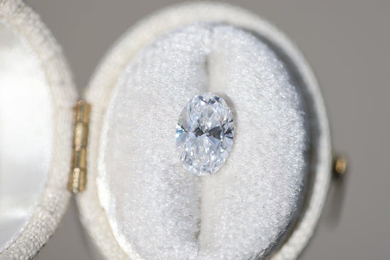 1.51ct oval lab diamond, D/VVS2