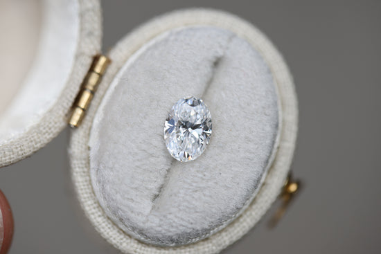 1.21ct oval lab diamond, D/VVS2