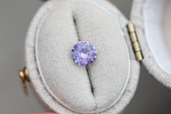 1.34ct round opalescent violet lavender sapphire