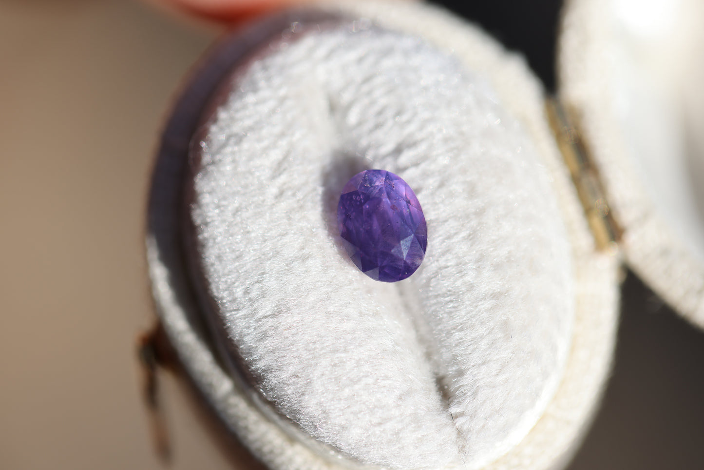 1.55ct oval opalaescent purple sapphire