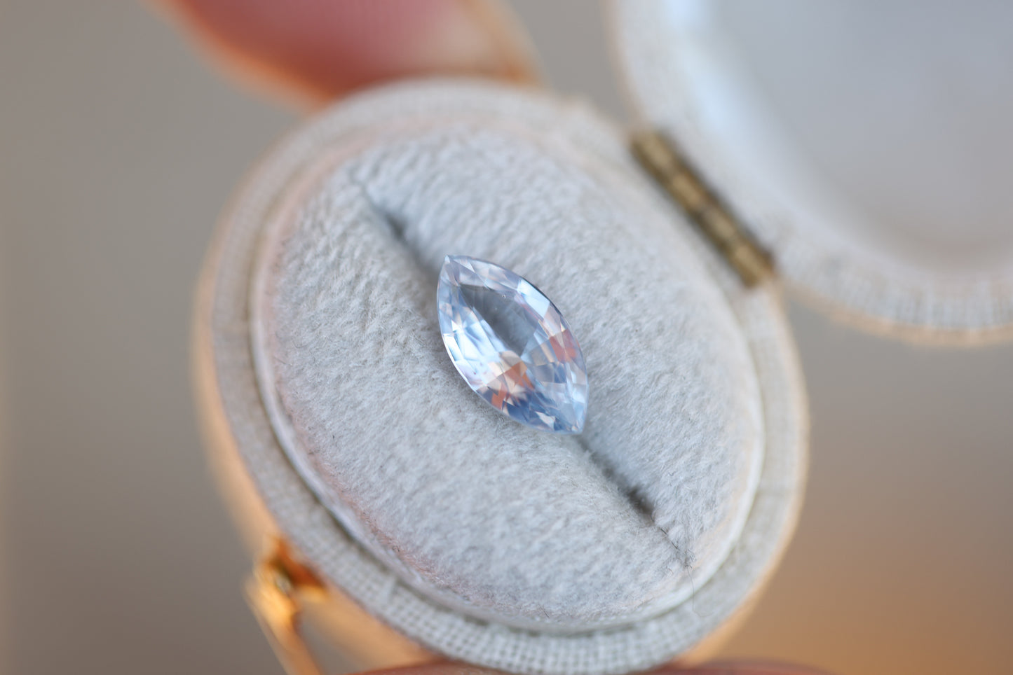 2.02ct marquise opalescent light blue sapphire