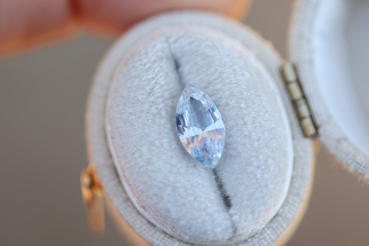 2.02ct marquise opalescent light blue sapphire