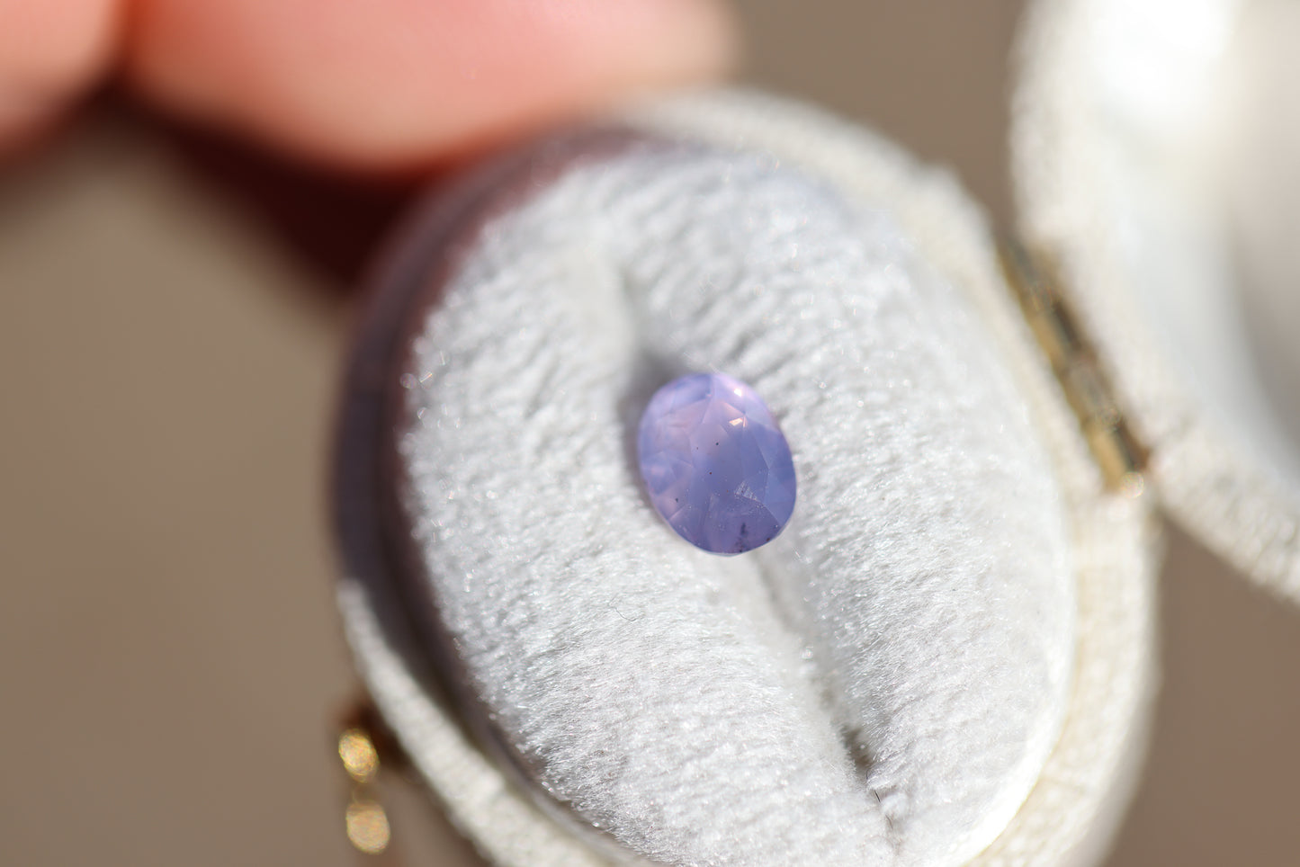 1.2ct oval opalescent lavender sapphire