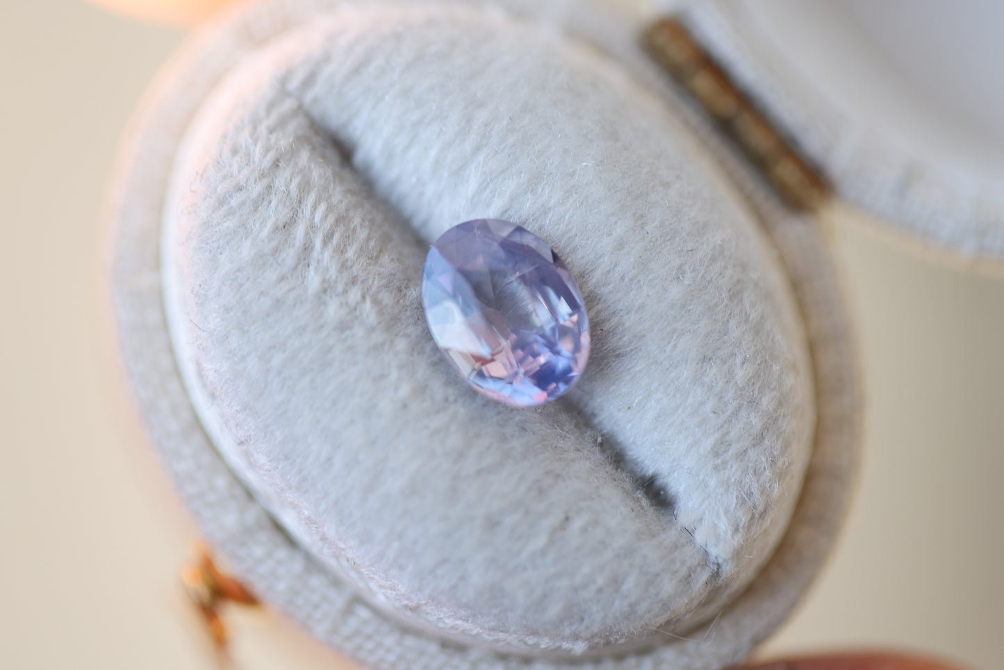 1.55ct oval opalescent lavender sapphire