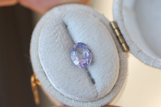 1.55ct oval opalescent lavender sapphire