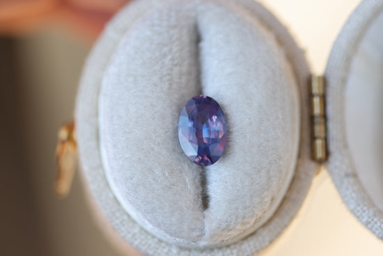 1.21ct oval opalescent purple sapphire