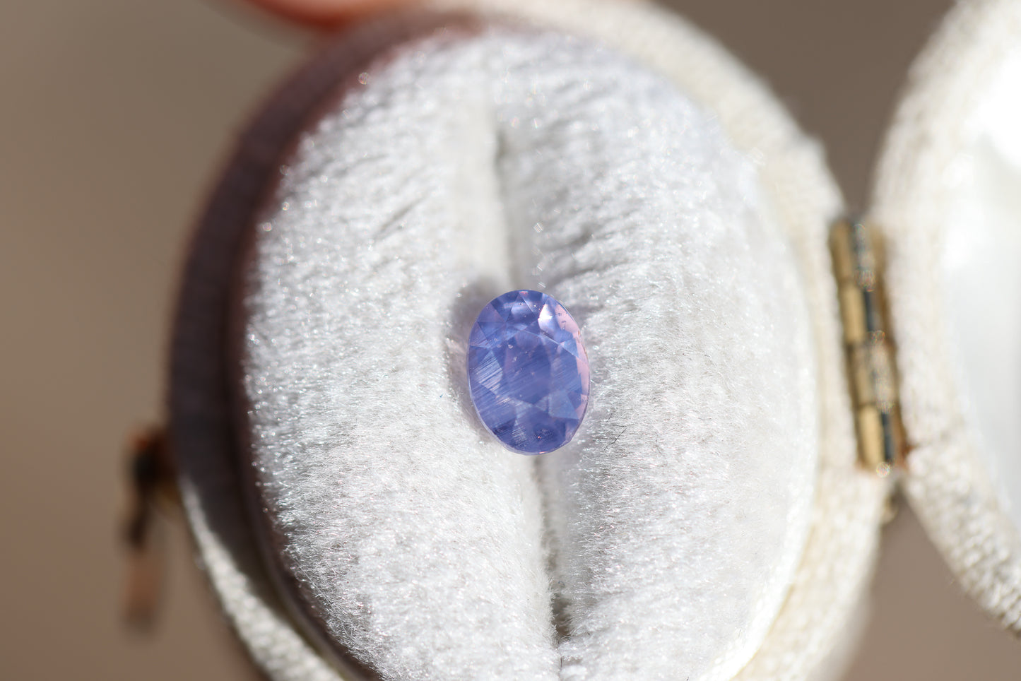 1.17ct oval opalescent lavender sapphire