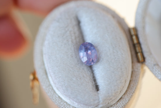 1.17ct oval opalescent lavender sapphire