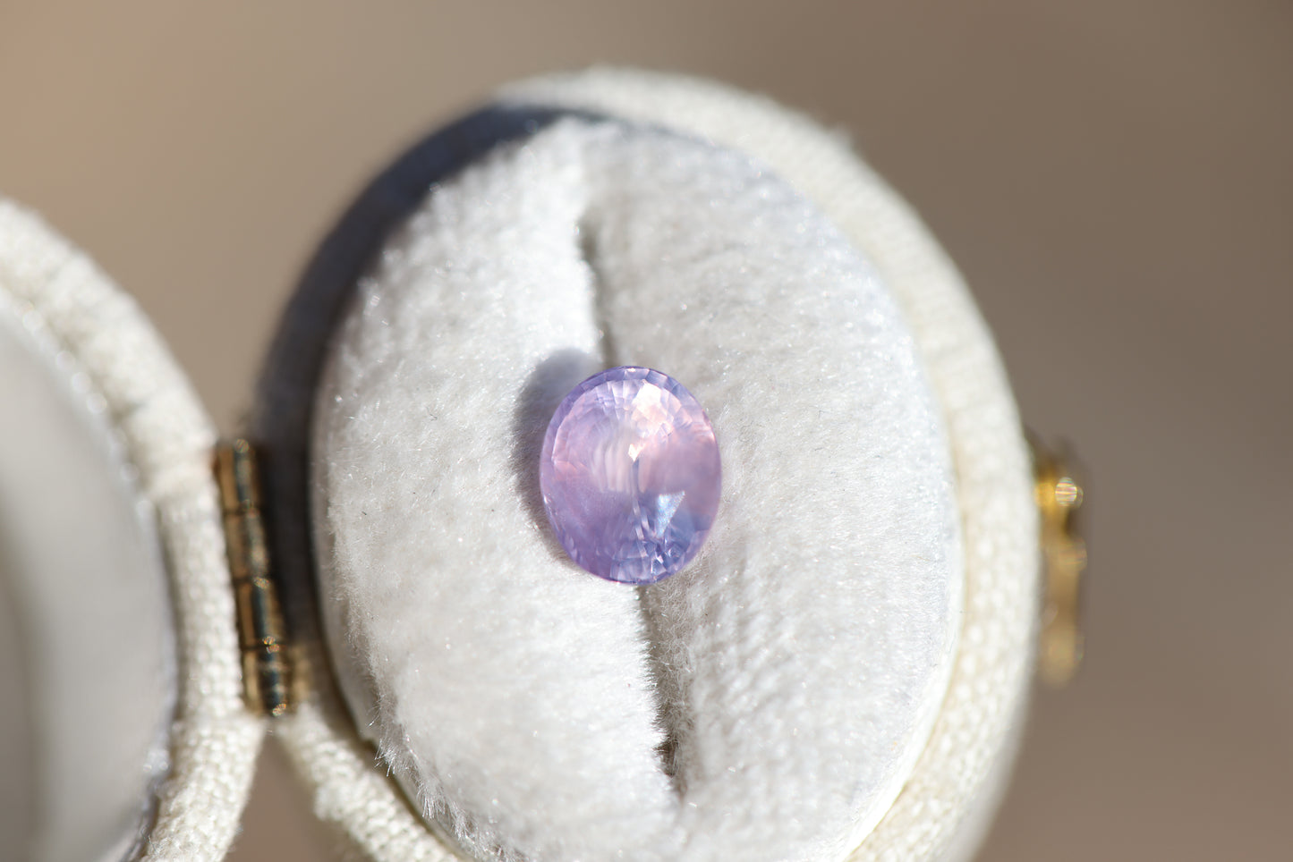 2.01ct oval opalescent pinky lavender sapphire