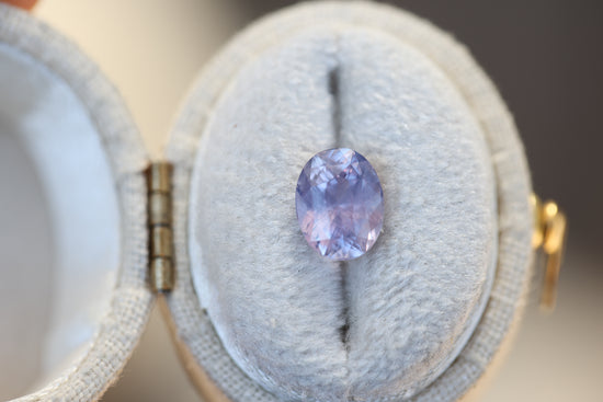 2.09ct oval opalescent lavender sapphire