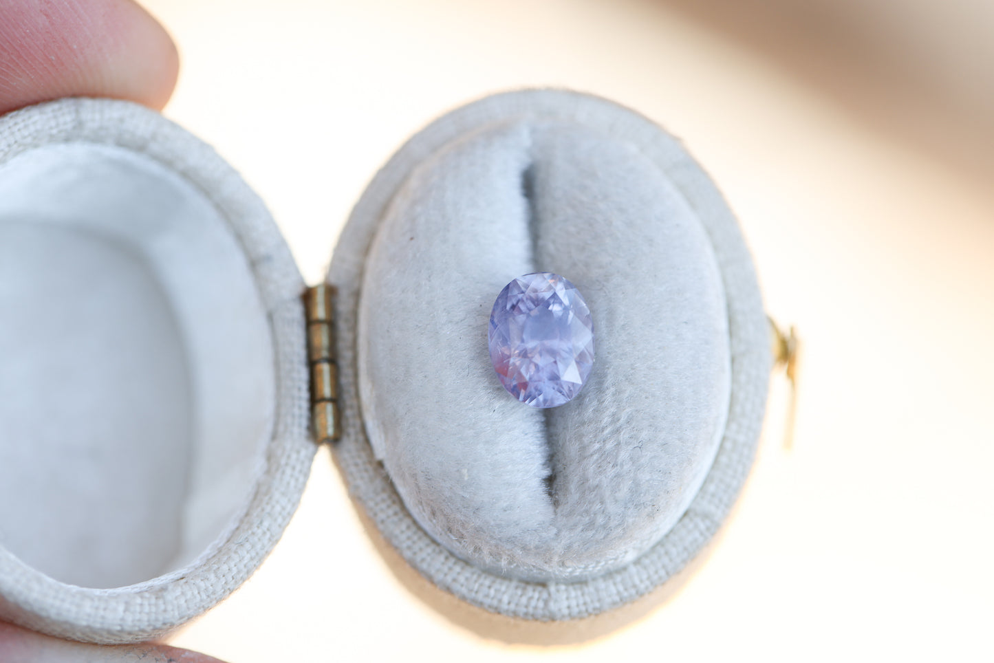 2.09ct oval opalescent lavender sapphire