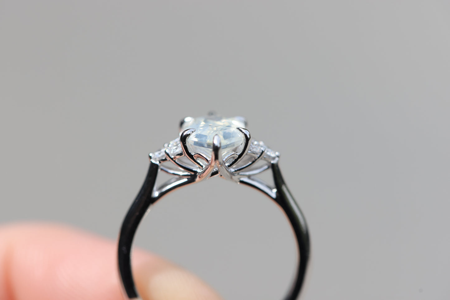 READY TO SHIP- Size 7, 14k White Gold Open Work Setting