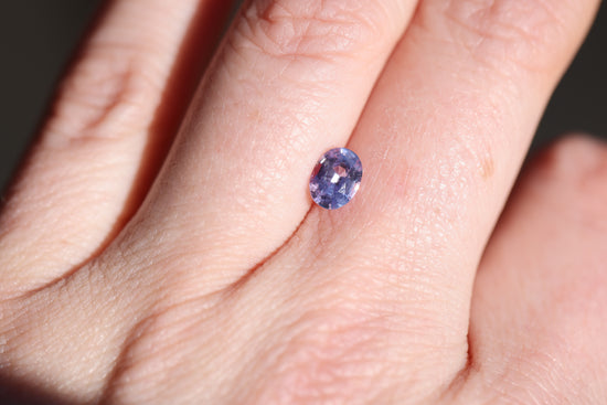1.07ct oval opalescent lavender sapphire