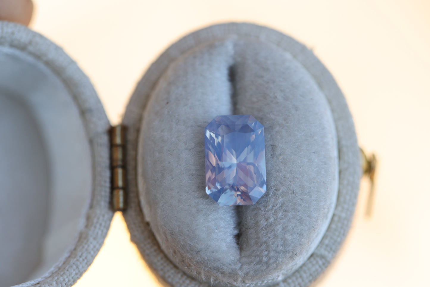 ON HOLD 2.63ct rectangle opalescent lavender sapphire