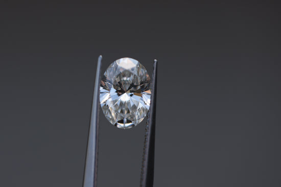 1.6ct oval lab diamond, F/VVS2