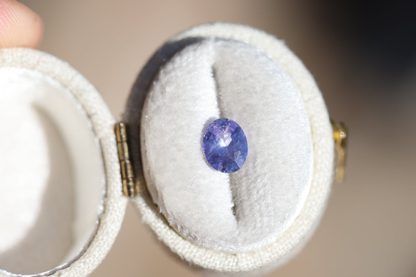 1.11ct oval opalescent purple sapphire