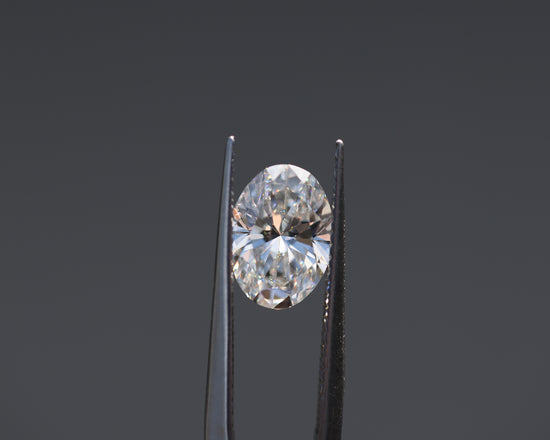 1.42ct oval lab diamond, F/VVS1