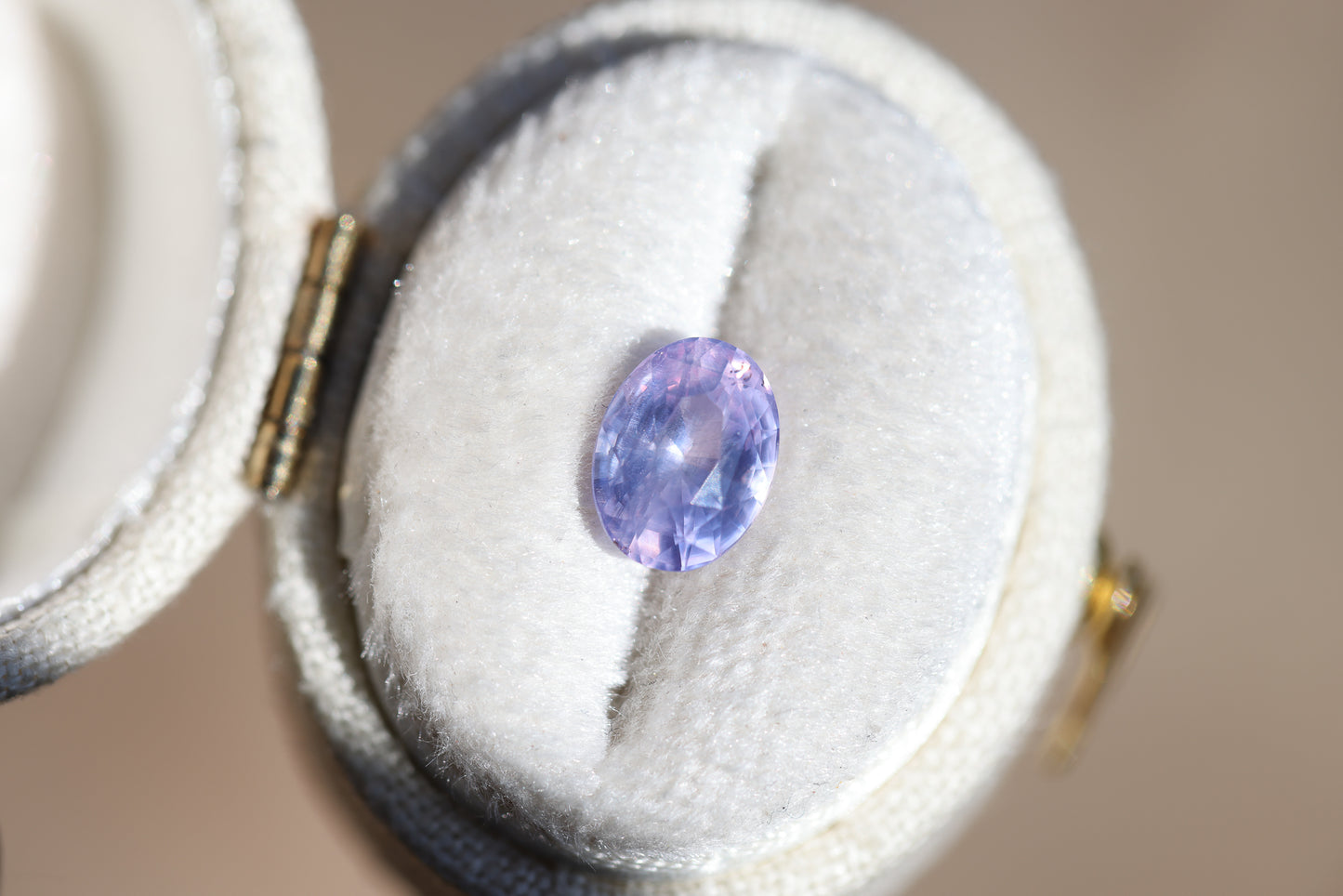 1.73ct oval opalescent lavender sapphire