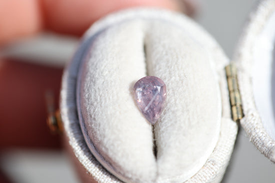 ON HOLD .96ct pear pink/mauve sapphire