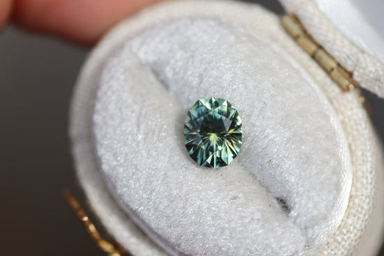 1.38ct oval green sapphire, from Earth's Treasury