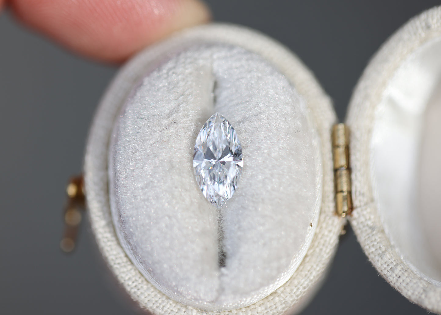 1.06ct marquise lab diamond, D/VVS2