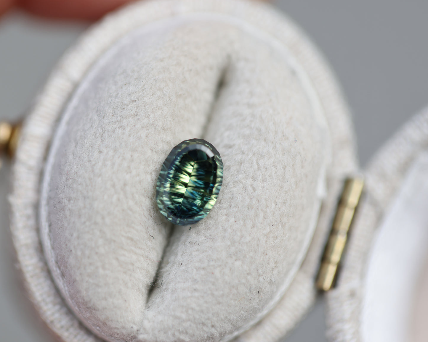 1.38ct oval parti sapphire - Concave cut by John Dyer